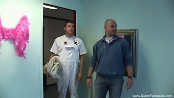 Brunette Dutch Housewife Satisfies Two Men In Wild Encounter