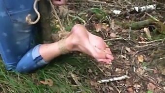 Outdoor Bondage And Foot Fetish With A Horny Babe