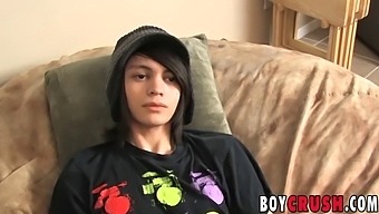 A Stunning Young Man Pleasuring Himself And Ejaculating During A Sexual Interview