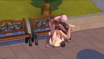 Gay Men Engage In Sexual Activity In An Outdoor Setting Within The Sims 4 Game