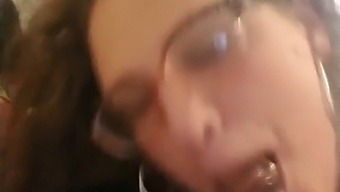 Shay Giving Oral Pleasure To A Black Man'S Penis (Cumshot)