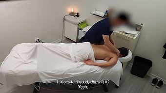 Emma Returns For Another Steamy Session With Her Masseur, Flaunting Her Voluptuous Curves!